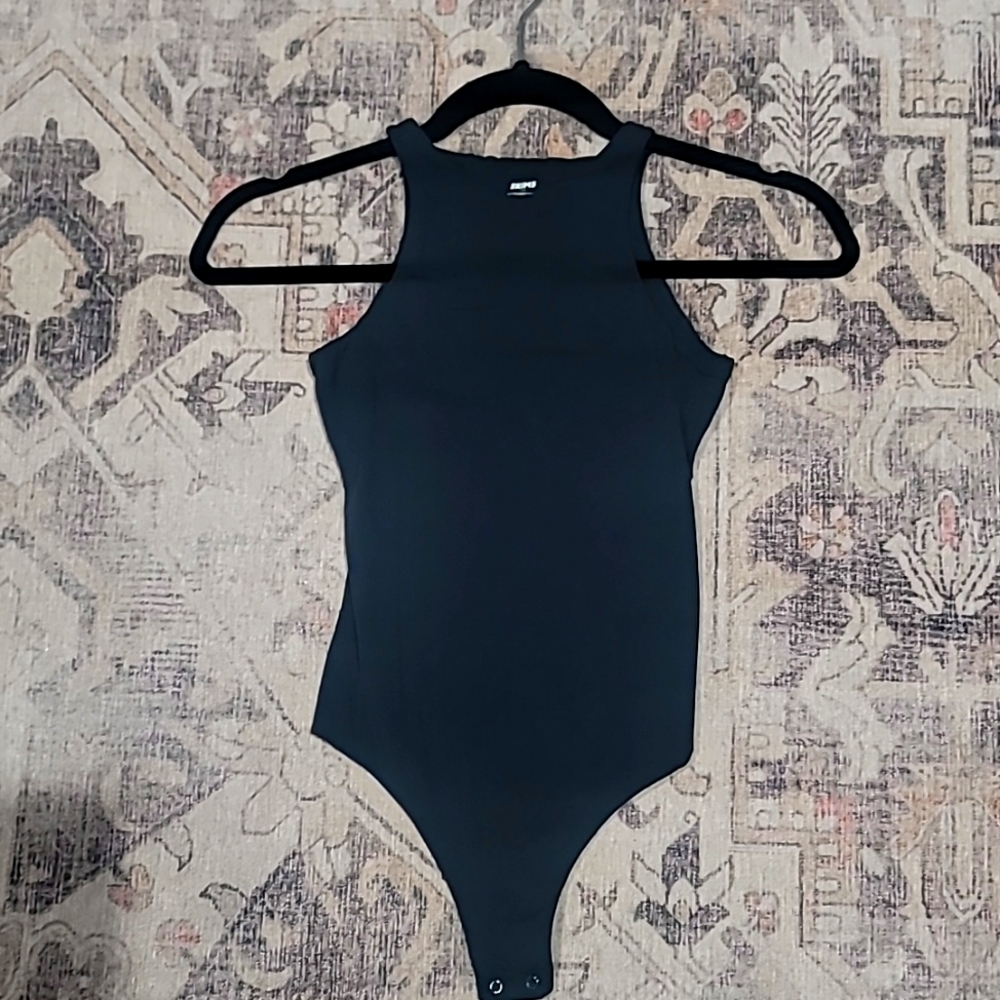 Skims Fits Everybody High Neck Bodysuit Cypress XXS
